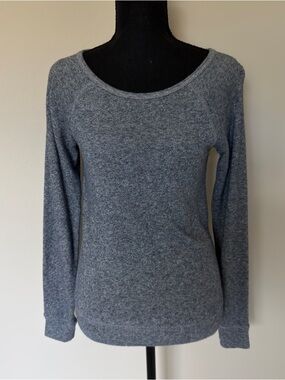 Express Women's Crewneck Sweater - Heather Gray-Blue